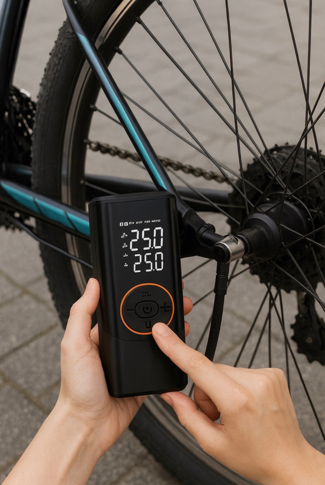 Digitale Luftpumpe Auto Eleganz