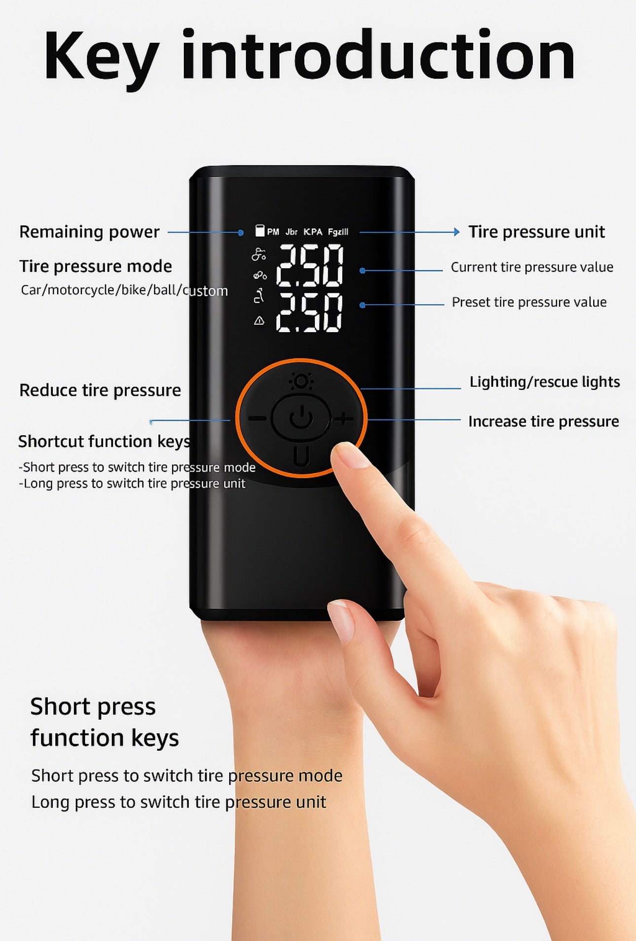 Digitale Luftpumpe Auto Eleganz