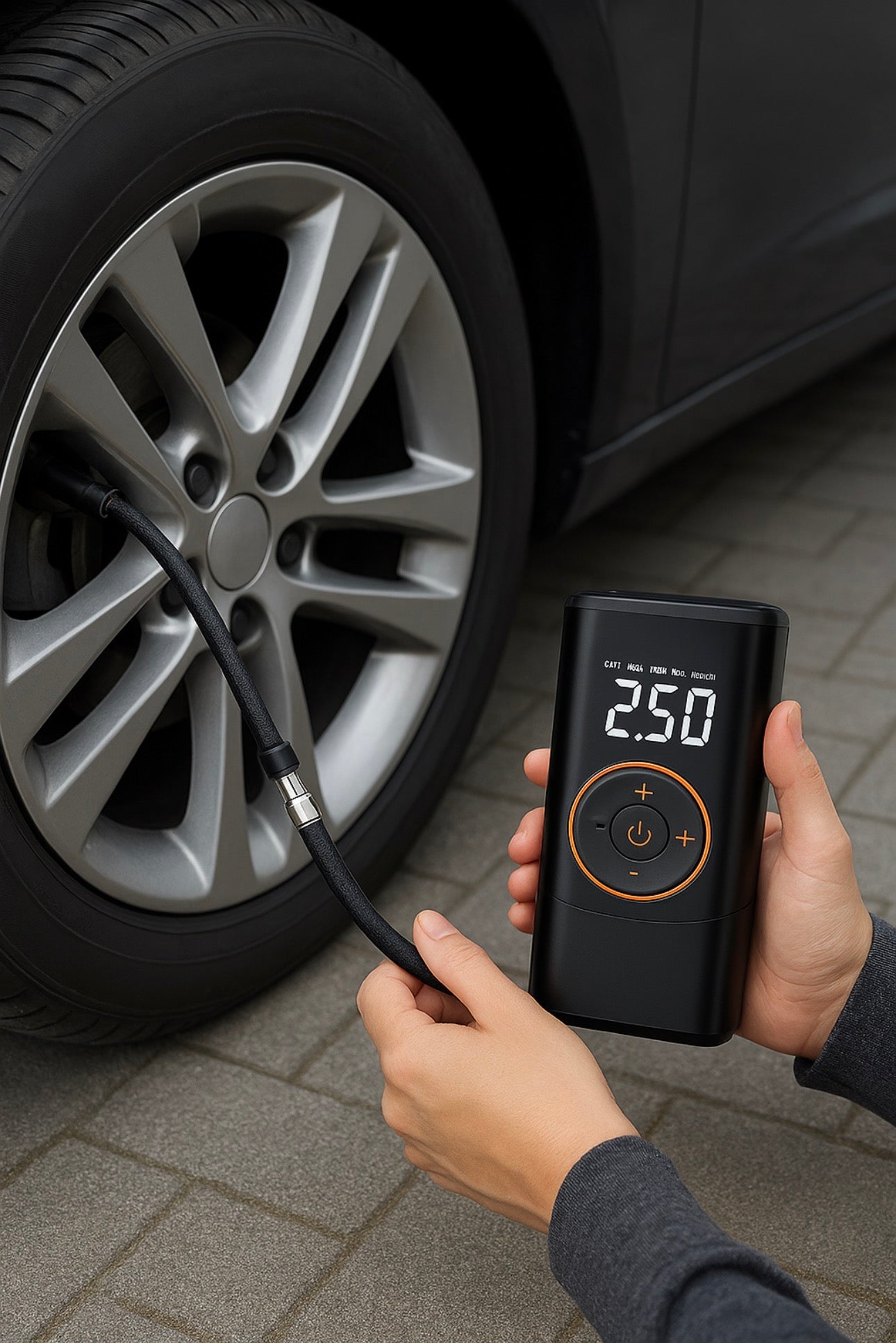 Digitale Luftpumpe Auto Eleganz